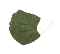 Popme 100 Mascherine Colorate Monouso per Bambini, Mascherina Chirurgica Colorata CE, con Clip Nasale Adattabile, Bustina con Chiusura Ermetica, Modello Verde Militare