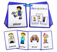 Popokeegoo Cartoline didattiche didattiche, 28 diverse professioni, carte educative, carta di apprendimento sociale per bambini