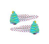 Popolare clip per capelli di Natale, 1 paio di capelli, ornamento di tutti i giorni, non-silip, forte clip di Natale, design a tema per donne e bambini