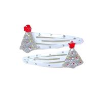 Popolare clip per capelli di Natale, 1 paio di capelli, ornamento di tutti i giorni, non-silip, forte clip di Natale, design a tema per donne e bambini