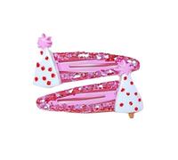 Popolare fermaglio per capelli di Natale 1 paio di ornamenti per capelli antiscivolo forte clip disegni a tema natalizio per donne e bambini