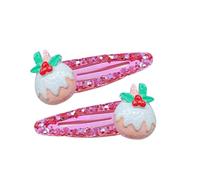 Popolare fermaglio per capelli natalizio, 1 paio, ornamento per capelli per tutti i giorni, antiscivolo, forte clip, disegni a tema natalizio per donne e bambini