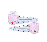 Popolare fermaglio per capelli natalizio, 1 paio, ornamento per capelli per tutti i giorni, antiscivolo, forte clip, disegni a tema natalizio per donne e bambini