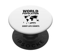 Popolazione mondiale ogni vita conta PopSockets PopGrip Adesivo
