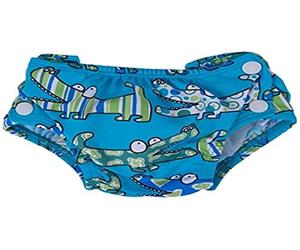 Popolini - Pannolino da nuoto con stampa coccodrillo, colore: Blu