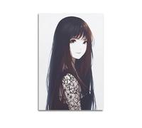 POPOORWQ Poster decorativo da parete a tema anime, con bella ragazza, stampa artistica moderna, per camera da letto, 30 x 45 cm