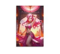 POPOORWQ Poster decorativo da parete con bella ragazza, stampa artistica su tela, poster decorativo moderno, per camera da letto, 40 x 60 cm