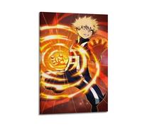 POPOORWQ Poster su tela a tema fumetti Bakugo My Hero Academia, decorazione artistica da parete, poster decorativo moderno per camera da letto, 60 x 90 cm