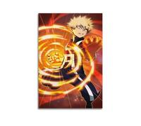 POPOORWQ Poster su tela a tema fumetti Bakugo My Hero Academia, decorazione artistica da parete, poster decorativo moderno per camera da letto, 60 x 90 cm