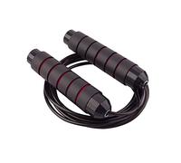 POPOTI Jump Rope, Weighted Jump Rope Adjustable Rope Aerobic Exercise Unisex Tangle-Free Outdoors Sports Skipping Rope Fitness Accessories with Foam Handles (Red, 180g)