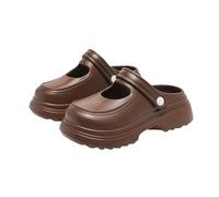 POPOTI Sandali Flipper, Sandali Estive Donna Sandali Zeppa Mare Spiaggia e Piscina Estate Infradito da Flip Flop Scarpe (Marrone Scuro, Adulto, Donna, 35, Numero, Sistema Taglie Calzature EU, Stretta)