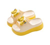 POPOTI Sandali Flipper, Sandali Estive Donna Sandali Zeppa Mare Spiaggia e Piscina Estate Scarpe Infradito da Flip Flop Shoes (Giallo, Adulto, Donna, 36, Numero, Sistema Taglie Calzature EU, Stretta)