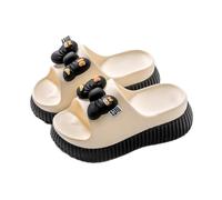 POPOTI Sandali Flipper, Sandali Estive Donna Sandali Zeppa Mare Spiaggia e Piscina Estate Scarpe Infradito da Flip Flop Shoes (Nero, Adulto, Donna, 38, Numero, Sistema Taglie Calzature EU, Stretta)
