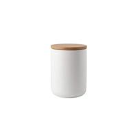 Popowbe ceramica caffè contenitore ermetico con coperchio sigillato Bamboo Kitchen food contenitore barattolo per caffè tè Caddy, White, M:800ml