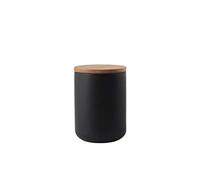 Popowbe ceramica caffè contenitore ermetico con coperchio sigillato Bamboo Kitchen food contenitore barattolo per caffè tè Caddy, Nero , M:800ml