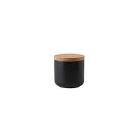 Popowbe ceramica caffè contenitore ermetico con coperchio sigillato Bamboo Kitchen food contenitore barattolo per caffè tè Caddy, Nero , S:260ml