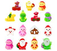 POPOYU 15 pezzi Natale Antistress Assortiti Squishy,Squeeze Toys Squishy Giocattoli per Bambini,Kawaii Mini Mochi Natale da Spremere Squishies per Bambini Regalini Festa Xmas Party Bags Fillers