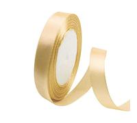 POPOYU 15mm Nastro di Raso, 23M Oro Ricco Nastro Satin per Confezioni Regalo, Nastri Raso Decorativo per Bouquet da Sposa, Fiocchi per Capelli, Decorazione Torte, Compleanno, Natale, Battesimo