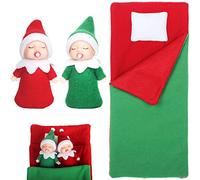 POPOYU 2 Pezzi Elfo di Natale Piccolo,Mini Elfo Natale Pupazzo,Piccoli Elfi Elfi di Babbo Natale Baby Bambola Natale,Elfo di Natale Piccolo Bambola Mini Elfi Bebè per Ragazze Ragazzi Compleanno Natale
