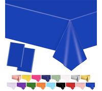 POPOYU 2 Pezzi Tovaglia Profondo Blu Decorazioni per Feste di Compleanno,137x274cm Tovaglia per Feste,Tovaglia da Colorare Decorazioni,Gigante Carta Tovaglia per Pensione,Marina