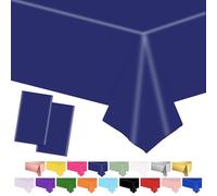 POPOYU 2 Pezzi Tovaglia Profondo Blu Decorazioni per Feste di Compleanno,137x274cm Tovaglia per Feste,Tovaglia da Colorare Decorazioni,Gigante Carta Tovaglia per Pensione,Marina