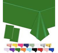 POPOYU 2 Pezzi Tovaglia Verde Decorazioni per Feste di Compleanno,137x274cm Tovaglia per Feste,Tovaglia da Colorare Decorazioni,Gigante Carta Tovaglia per Bambini Baby Shower,Matrimonio,Natale