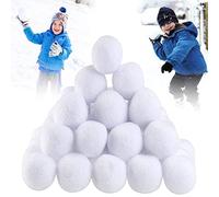 POPOYU 20 Palle di Neve Artificiali Realistiche in Peluche Bianco 7cm, Decorazioni Natalizie,Palle di Neve Finte per Bambini,Giochi di Combattimento per Giochi Invernali,Alberi di Natale,Bambini