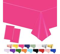 POPOYU 2Pezzi Tovaglia Rosso Fumigante Decorazioni per Feste di Compleanno,137x274cm Tovaglia per Feste,Tovaglia da Colorare Decorazioni,Gigante Carta Tovaglia per Bambini BabyShower,Matrimonio,Natale