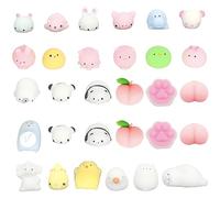 POPOYU 30 pezzi Animali Antistress Assortiti Squishy,Squeeze Toys Squishy Giocattoli per Bambini,Kawaii Mini Mochi Animali da Spremere Squishies per Bambini Regalini Festa Invitati Compleanno