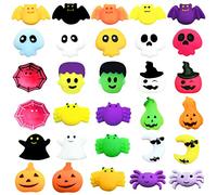 POPOYU 30 pezzi Halloween Antistress Assortiti Squishy,Squeeze Toys Squishy Giocattoli per Bambini,Kawaii Mini Mochi Halloween da Spremere Squishies per Bambini Regalini Festa Invitati Compleanno