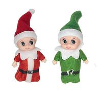 POPOYU Bambola Elfo di Natale, 2 Pezzi Bambola Natale Elfo Natale Pupazzo, Bambole Elfo Piccolo Elfo Bambola di Natale Baby Elfo, Elfi di Natale Elfi Natalizi,Regalo di Natale Capodanno Calza Stuffers