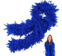 POPOYU Boa di piume, Blu reale, 2m/6.6ft