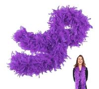 POPOYU Boa di piume, Viola, 2m/6.6ft