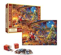 POPOYU Calendario Avvento 2024 Puzzle di Natale,Babbo Natale-1 Puzzle del Calendario Avvento di 24 Box da 1008 Pezzi,Idee Regalo Natale per Bambini e Adulti,Decorazioni Natalizie per la Casa