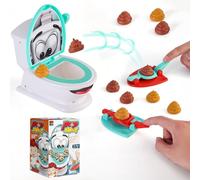 POPOYU Gioco per WC, allarme Kacka, giocattolo divertente per la famiglia, con 12 cacce e 2 lanciatori