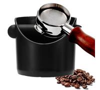 POPOYU Mini contenitore per caffè espresso, contenitore per macinare i fondi di caffè nero, con barra antiurto rimovibile e base antiscivolo, accessori per macinare baristi