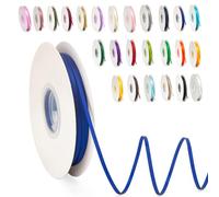 POPOYU Nastro Satin, Nastro Raso Blu Reale 3 mm x 91 m, Rotolo Satinato per Bomboniere Regalo Matrimonio Creazione di Biglietti, Scrapbooking, Confezioni Regalo e Altri Progetti Creativi