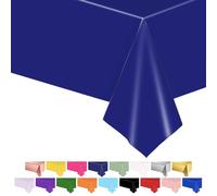 POPOYU Tovaglia Profondo Blu Decorazioni per Feste di Compleanno,137x274cm Tovaglia per Feste,Tovaglia da Colorare Decorazioni,Gigante Carta Tovaglia per Pensione,Marina