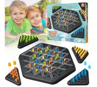 POPOYU Triggle Gioco da Tavola,Gioco Con Elastici e Triangoli,Chain Triangle Gioco da Tavola,Gioco di Scacchi a Triangolo,Divertente Gioco di Scacchi a Triangolo a Catena per Famiglia,Ragazzi(Ages 3+)