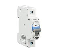Popp - Interruttore Automatico Magnetotermico Industriale CURVA C 1P 2P 3P + 6A 10A 16A 20A 25A 32A 40A 50A 63A (1P, 16A)