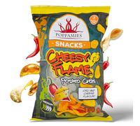 Poppamies Snacks Cheesy Flame Potato Chips - Patatine al gusto di formaggio e chili - Piccantezza 2/5 - 150 g