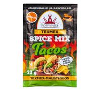 POPPAMIES Texmex Tacos Spice Mix - Vegano, Senza Glutine, Senza Lattosio - Speziato: Medio - 23g