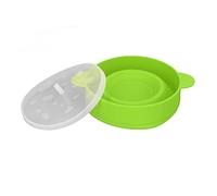 Popper per popcorn nel microonde, grande ciotola per popcorn pieghevole in silicone senza BPA con manico del coperchio, macchina per popcorn fai da te, per uso domestico, in, (Verde)