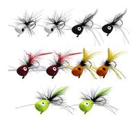 Poppers Per Persico Trota Per Pesca a Mosca | Set Esche da Pesca Popper per Fly Fishing - Accessori Multifunzionali per Acqua adatte a Spigole Salmoni Trote Pesce Luna