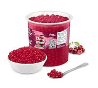 POPPING BOBA - Sferette alla frutta per Bubble Tea - Ciliegia - 3.2 kg - nessun colorante artificiale, basso contenuto di zucchero, succo di frutta vero, 100% vegan e senza glutine