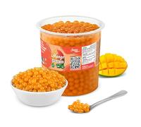POPPING BOBA - Sferette alla frutta per Bubble Tea - Mango - 3.2 kg - nessun colorante artificiale, basso contenuto di zucchero, succo di frutta vero, 100% vegan e senza glutine