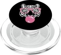 Popping Bubble Gum Tiger Smart - Occhiali con gatto e tigre, colore: Rosa PopSockets PopGrip per MagSafe
