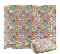 Popples LOGOVISION Blanket, 152 x 127 cm Pop Pattern Silky Touch Super Soft Throw Blanket