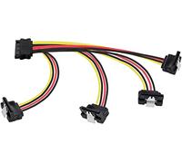 POPPSTAR 20cm Adattatore SATA cavo di alimentazione da (quadruplo) (adattatore di alimentazione per cavo Sata - 1x presa (m) su 4x spine (f) angolate)