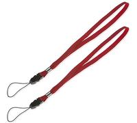 POPPSTAR 2x Cinturino da polso rosso, cordino da polso per fotocamera, fotocamera digitale, cellulare, smartphone, custodia cellulare, custodia flip, chiavetta USB, lettore MP3, ActionCam ecc.